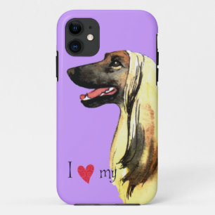 Ik hou van mijn Afghaanse hond iPhone 11 Hoesje