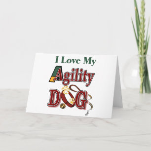 ik hou van mijn agility hond kaart