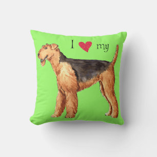 Ik hou van mijn Airedale Kussen