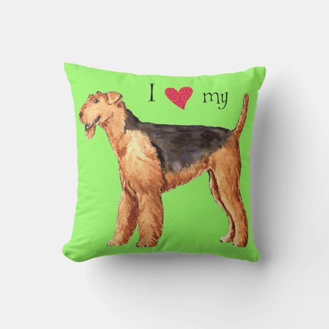 Ik hou van mijn Airedale Kussen (Voorkant)