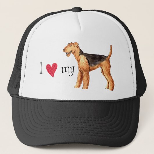 Ik hou van mijn Airedale Trucker Pet (Voorkant)