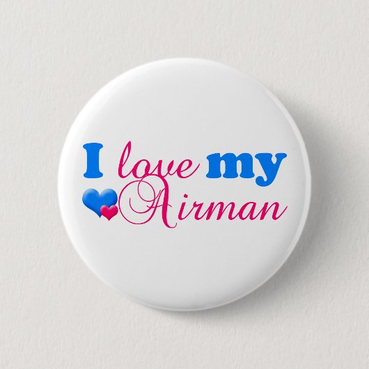 Ik hou van mijn Airman Button (Voorkant)