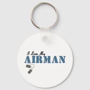 Ik hou van mijn Airman Sleutelhanger