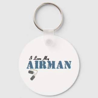 Ik hou van mijn Airman Sleutelhanger
