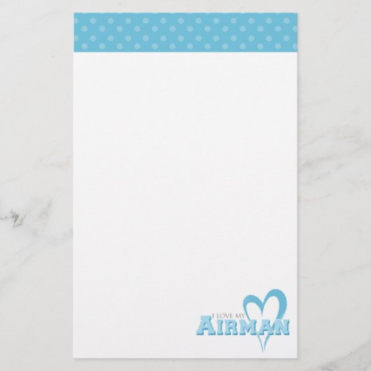 Ik hou van mijn Airman Stationery Briefpapier (Voorkant)