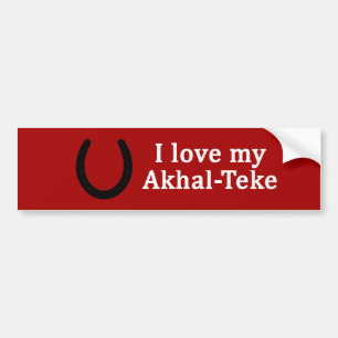 Ik hou van mijn Akhal-Teke paard Bumpersticker