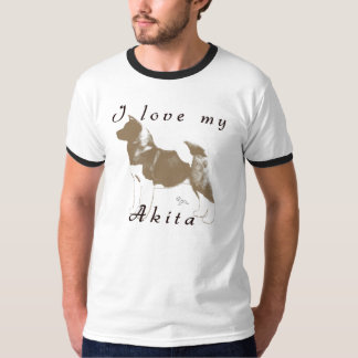 ik hou van mijn akita t-shirt