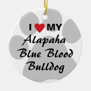 Ik hou van mijn Alapaha Blue Blood Bulldog Keramisch Ornament