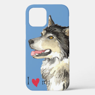 Ik hou van mijn Alaskan Malemute iPhone 12 Hoesje