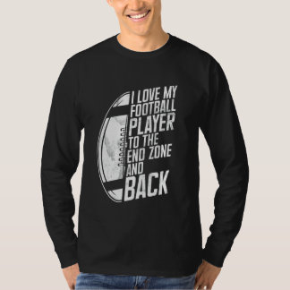Ik hou van mijn American Football-speler tot in de T-shirt