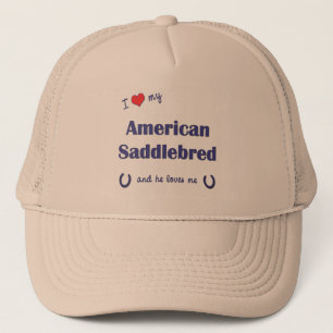 Ik hou van mijn Amerikaans zadels (mannelijk paard Trucker Pet