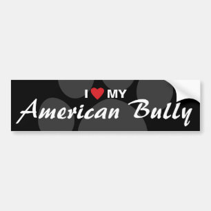 Ik hou van mijn Amerikaanse Bully Bumpersticker