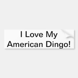 Ik hou van mijn Amerikaanse dingo Bumpersticker