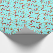 Ik hou van mijn Amerikaanse Engelse hond Cadeaupapier (Hoek)