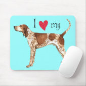 Ik hou van mijn Amerikaanse Engelse hond Muismat (Met muis)