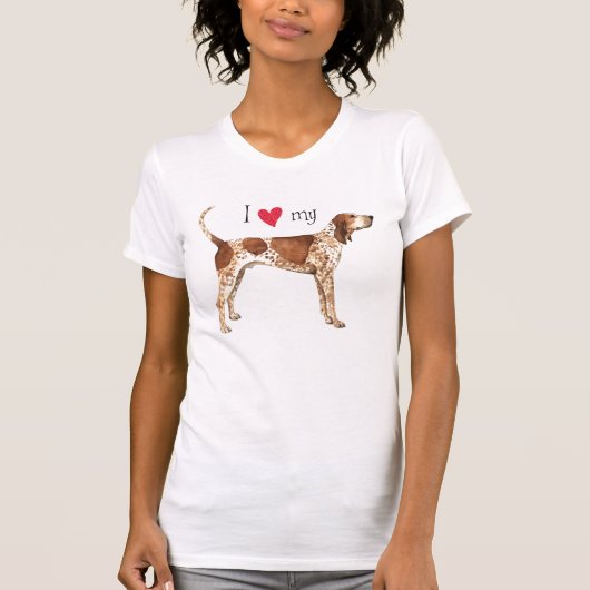 Ik hou van mijn Amerikaanse Engelse hond T-shirt (Voorkant)