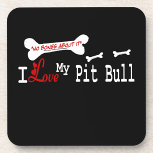 Ik hou van mijn Amerikaanse Pit Bull Terrier Dog Drankjes Onderzetter