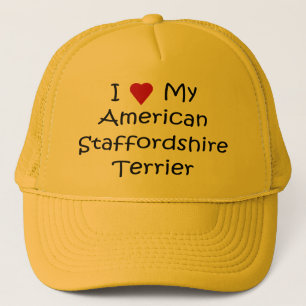 Ik hou van mijn Amerikaanse Staffordshire Terrier Trucker Pet