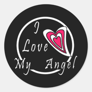 Ik hou van mijn Angel Ronde Sticker