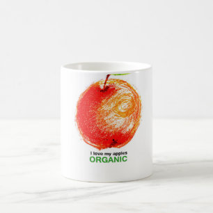 Ik hou van mijn appels organisch koffiemok