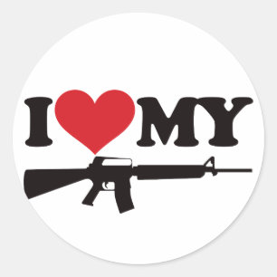 Ik hou van mijn AR15 Ronde Sticker