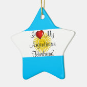 Ik hou van mijn Argentijnse man Keramisch Ornament (Links)