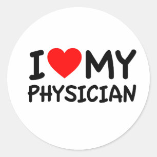 Ik hou van mijn arts ronde sticker