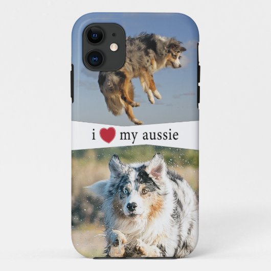 Ik hou van mijn Aussie Australian Shepherd Case-Mate iPhone Case (Achterkant)