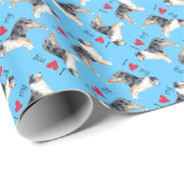 Ik hou van mijn Australiër Shepherd Cadeaupapier (Rol Hoek)