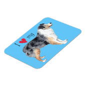 Ik hou van mijn Australiër Shepherd Magneet (Linkerzijde)