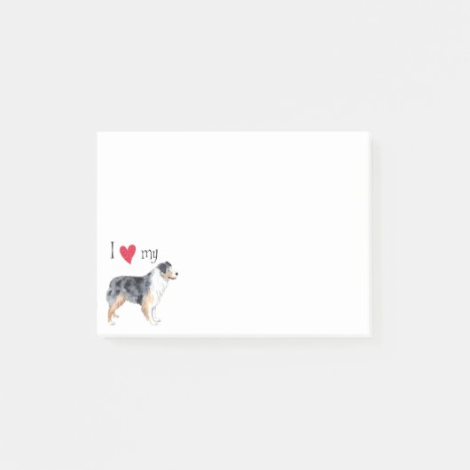Ik hou van mijn Australiër Shepherd Post-it® Notes (Voorkant)