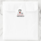 Ik hou van mijn Australiër Shepherd Ronde Sticker (Tas)