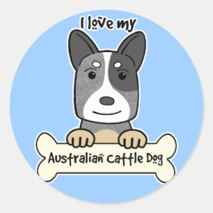 Ik hou van mijn Australische veestapel Ronde Sticker