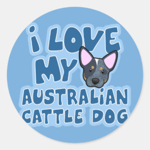 Ik hou van mijn Australische veestapel Ronde Sticker