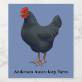 Ik hou van mijn Australorp Chicken Wijn Etiket (Enkel label)