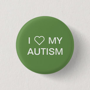 "Ik hou van mijn autisme" Button