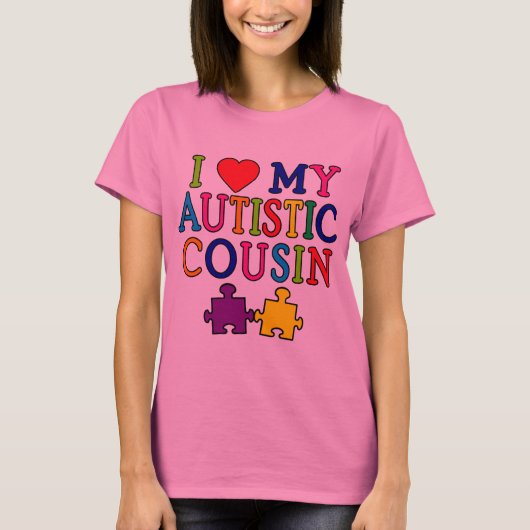 Ik hou van mijn Autistische neef T-shirt (Voorkant)