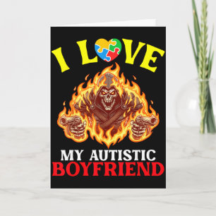 Ik hou van mijn autistische vriend Flaming Reaper  Kaart