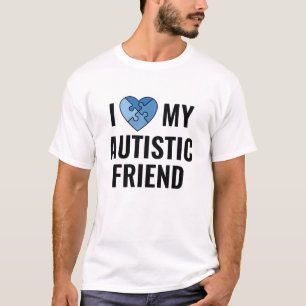 Ik hou van mijn autistische vriend t-shirt