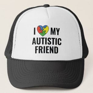 Ik hou van mijn autistische vriend trucker pet
