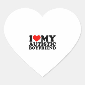 Ik hou van mijn autistische vriendje shirt autisti hart sticker