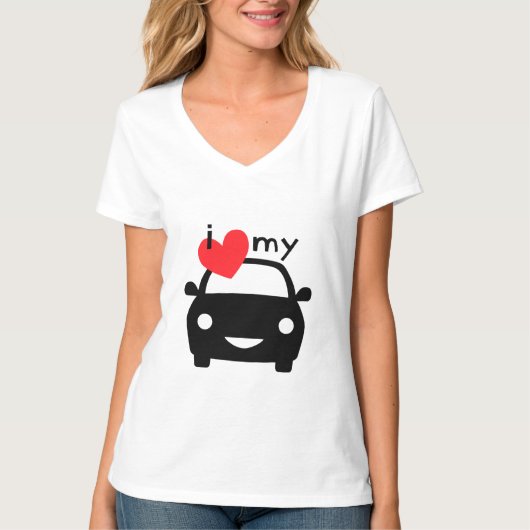 Ik hou van mijn auto! t-shirt (Voorkant)