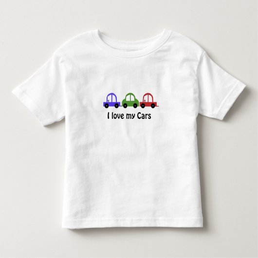 Ik hou van mijn auto's kinder shirts (Voorkant)