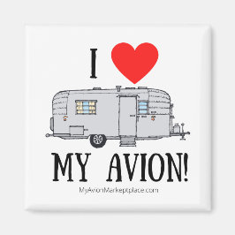IK HOU VAN mijn Avion!-Vintage 50-70s Fan Front Magneet