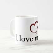 Ik hou van mijn baan met hart koffiemok (Voorkant links)