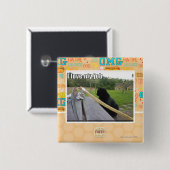 Ik hou van mijn baan vierkante button 5,1 cm (Voorkant /achterkant)