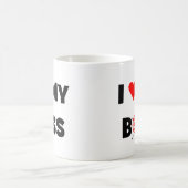 Ik hou van mijn baas koffiemok (Center)