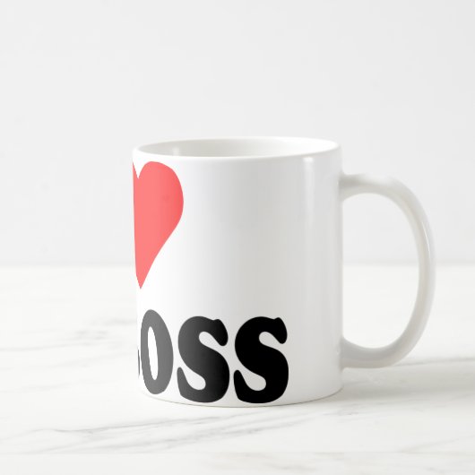 Ik hou van mijn baas koffiemok (Rechts)