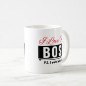 Ik hou van mijn baas koffiemok (Voorkant rechts)