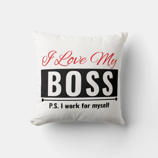 Ik hou van mijn baas kussen (Voorkant)